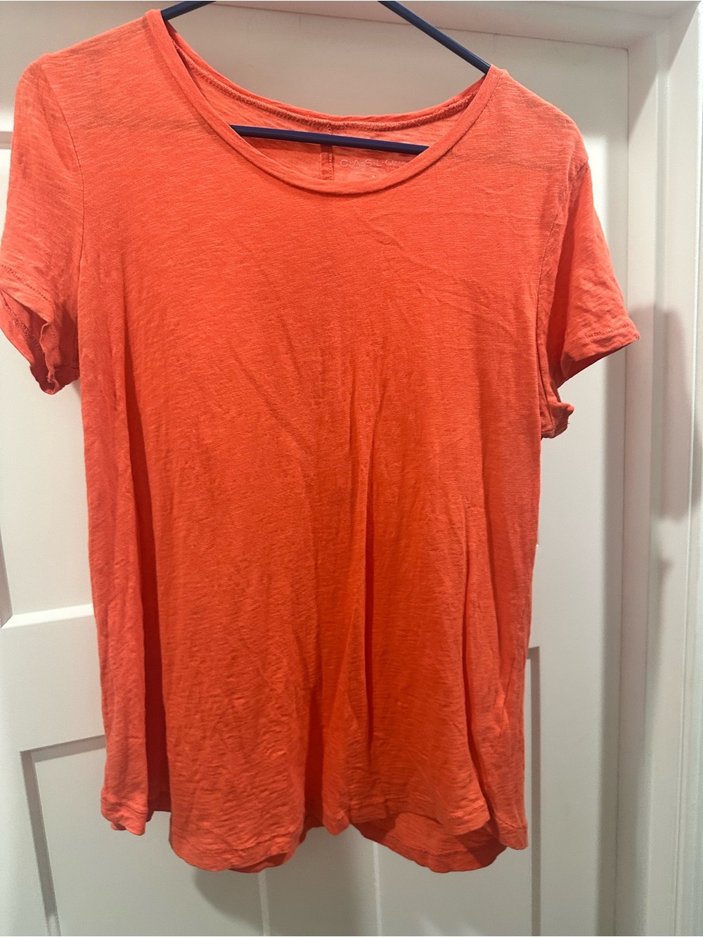 Classic Short-Sleeve Crewneck Tee in Coral